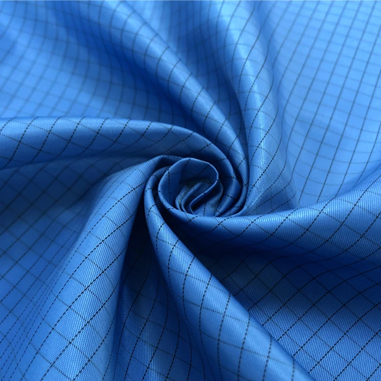 Electrically Conductive Fabric ESD Polyester Fabric Cleanroom Smock Antistatic Fabric