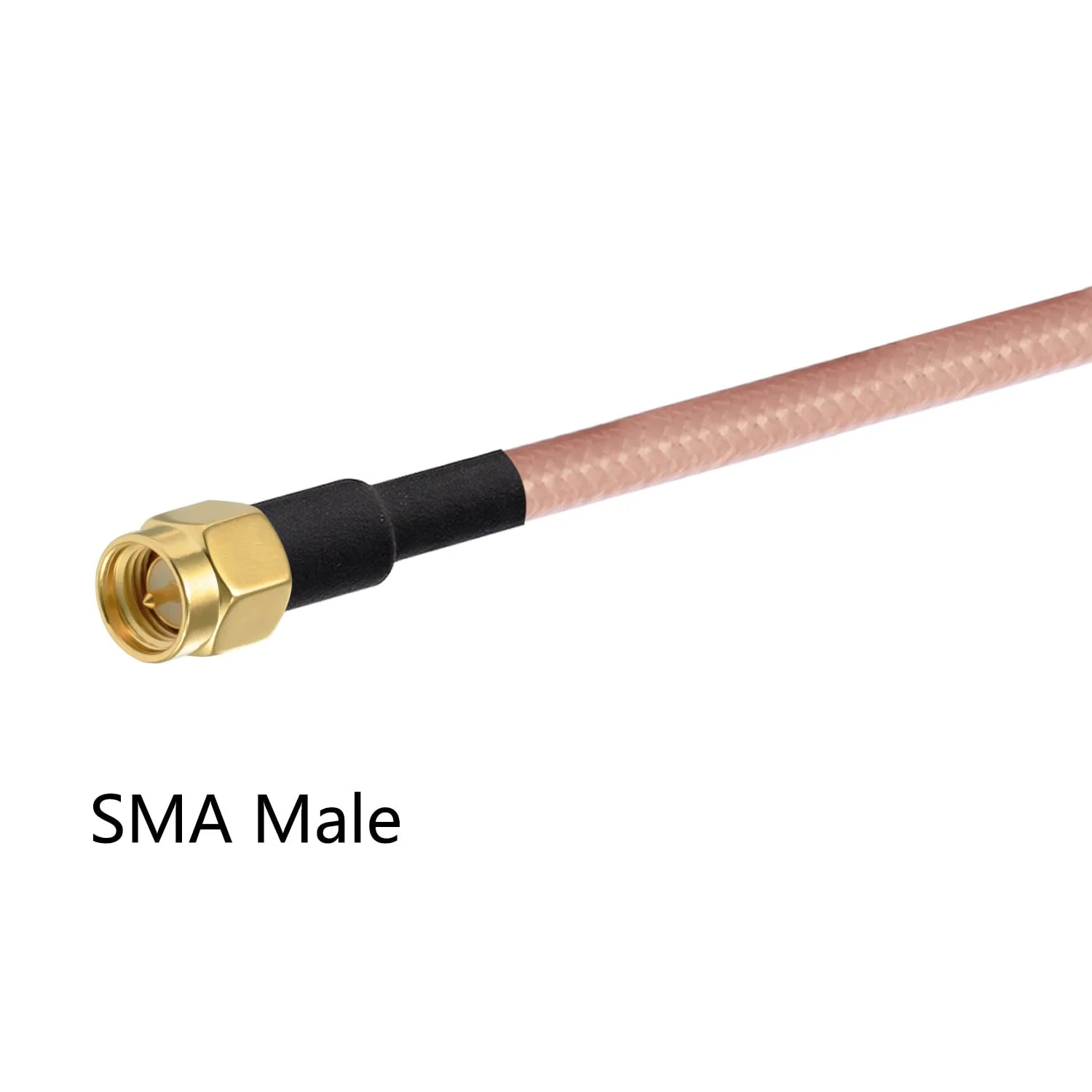 Low PIM PTFE Form Insulation FEP Transparent Jacket RG195 RF Jumper Cable With SMA Male Connector and SMA Female Connector