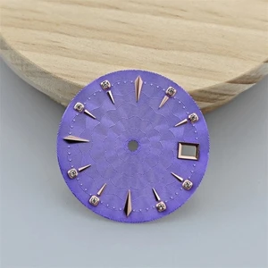 Watch Dial NH34 Factory OEM Customized Logo 29MM for Seiko NH35 Watch Dial Purple