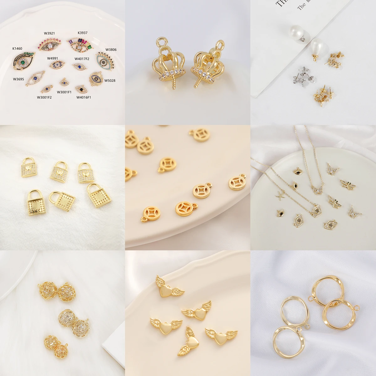 Brass 14k Gold Stud Earrings DIY Gold Plated Earring for Women Minimal  Pearl Earrings