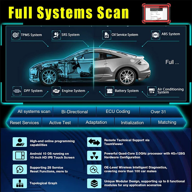 Thinkcar Thinktool Pro PD8 ECU Coding 12V Full System Full Car Make Automotive Scanner Diagnostic Tools