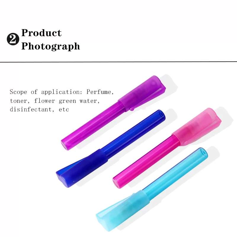 Mini Portable Pen 8ml Frosted Glass Tube Empty Refillable Perfume Bottles Spray for Travel and Gift