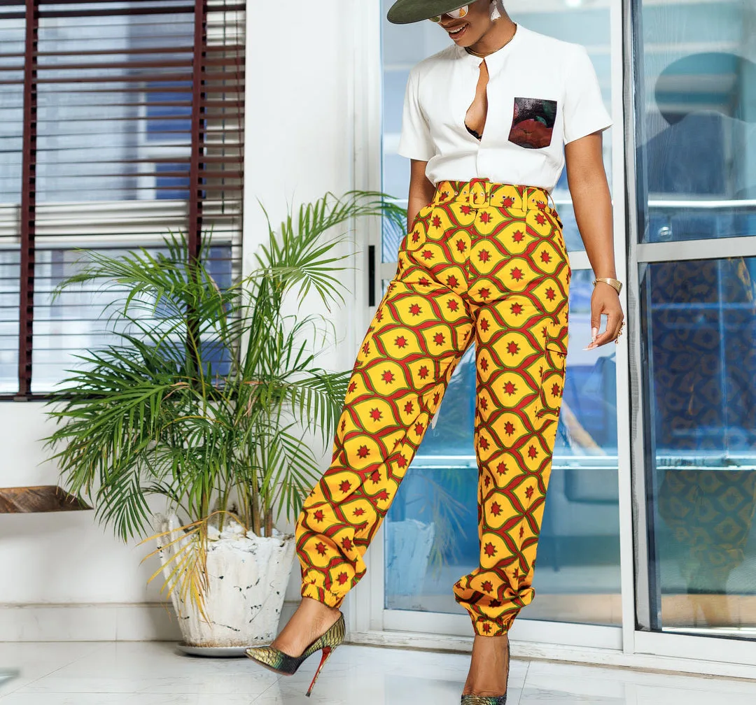 New fashion African Print JOGGERS Ankara pants for women