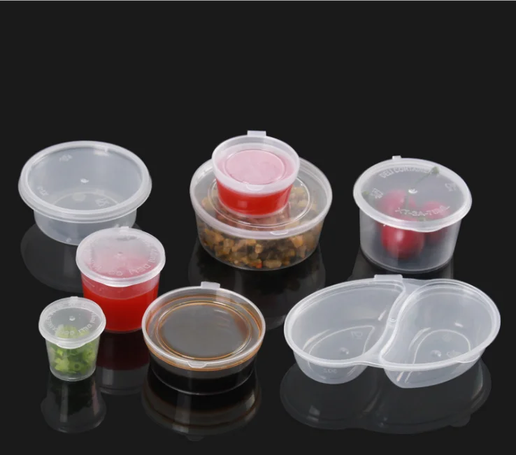 1oz 2oz 4 Oz Dipping Chili Take out Plastic Disposable Sauce Cups
