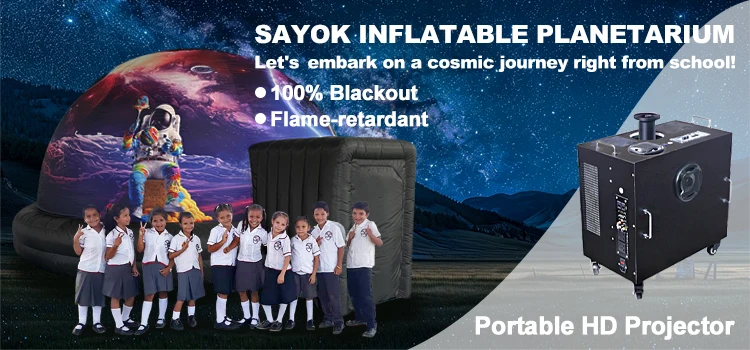 Sayok 6500LM Portable Inflatable Planetarium with 1 Year Warranty and 4 Wheels for HD Fulldome Projection