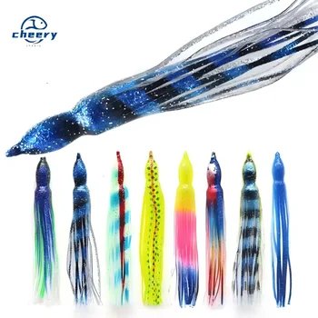 Cheery PVC Saltwater Fishing Trolling Skirts Lure 2.5in to 16in Octopus Squid Marlin Teaser Tuna Printed Different Sizes Lure – Trolling Lure – view 2