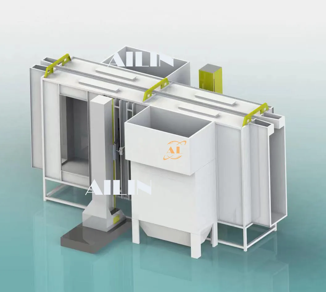 Ailin  Automatic  Electrostatic Powder Coating Spray Painting Line Chain Powder Coating Line Powder Coating Production Line