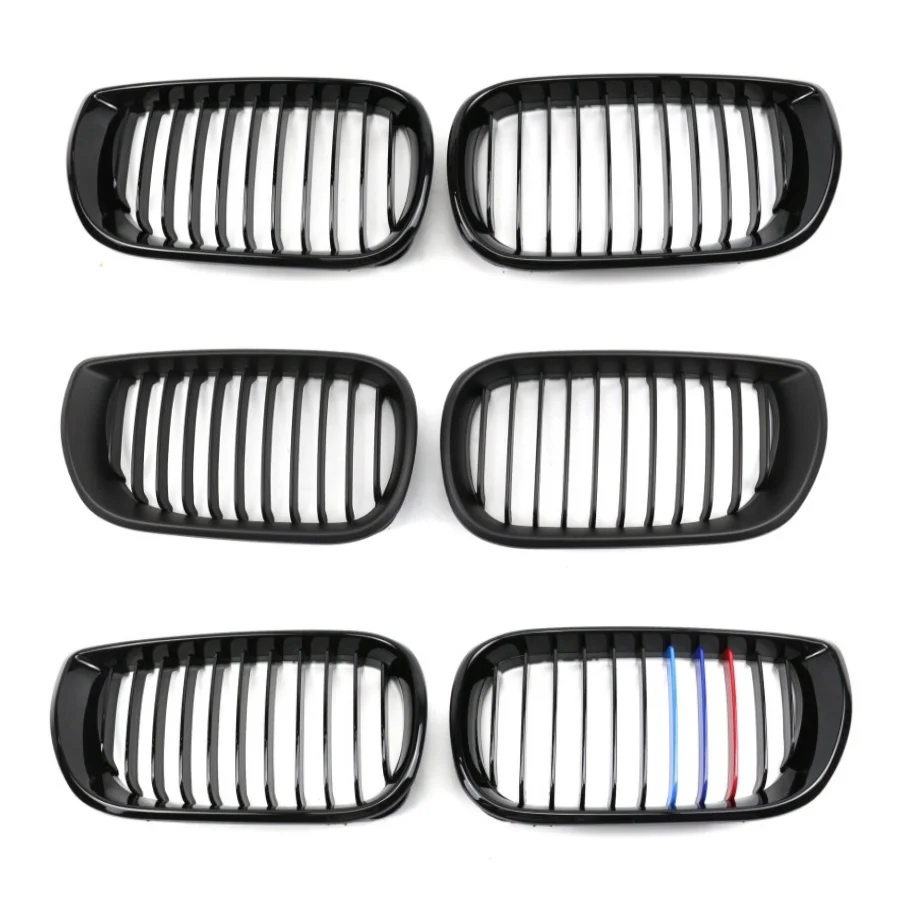 TIYPEOR Single Line Three Color Hood Front Bumper Kidney Racing Grill for Bmw 3 Series E46 2002-2024