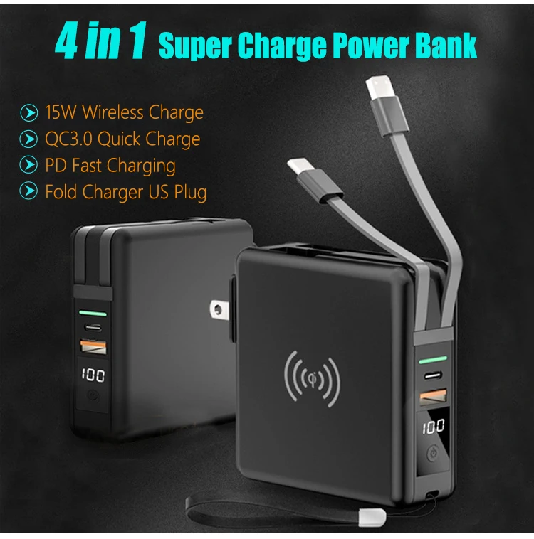 Fourinone Charging Super Fast Charging 10000mah Power Bank Dualmode