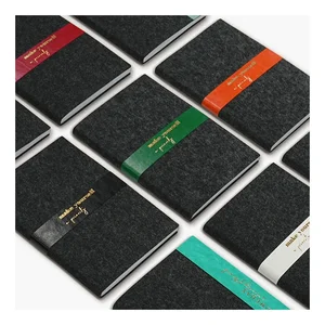 Small Batch Custom Eco-friendly A4 B5 Notebook Fabric Felt Soft Journal Luxury Business Gift Diary Notebooks with Seed Paper