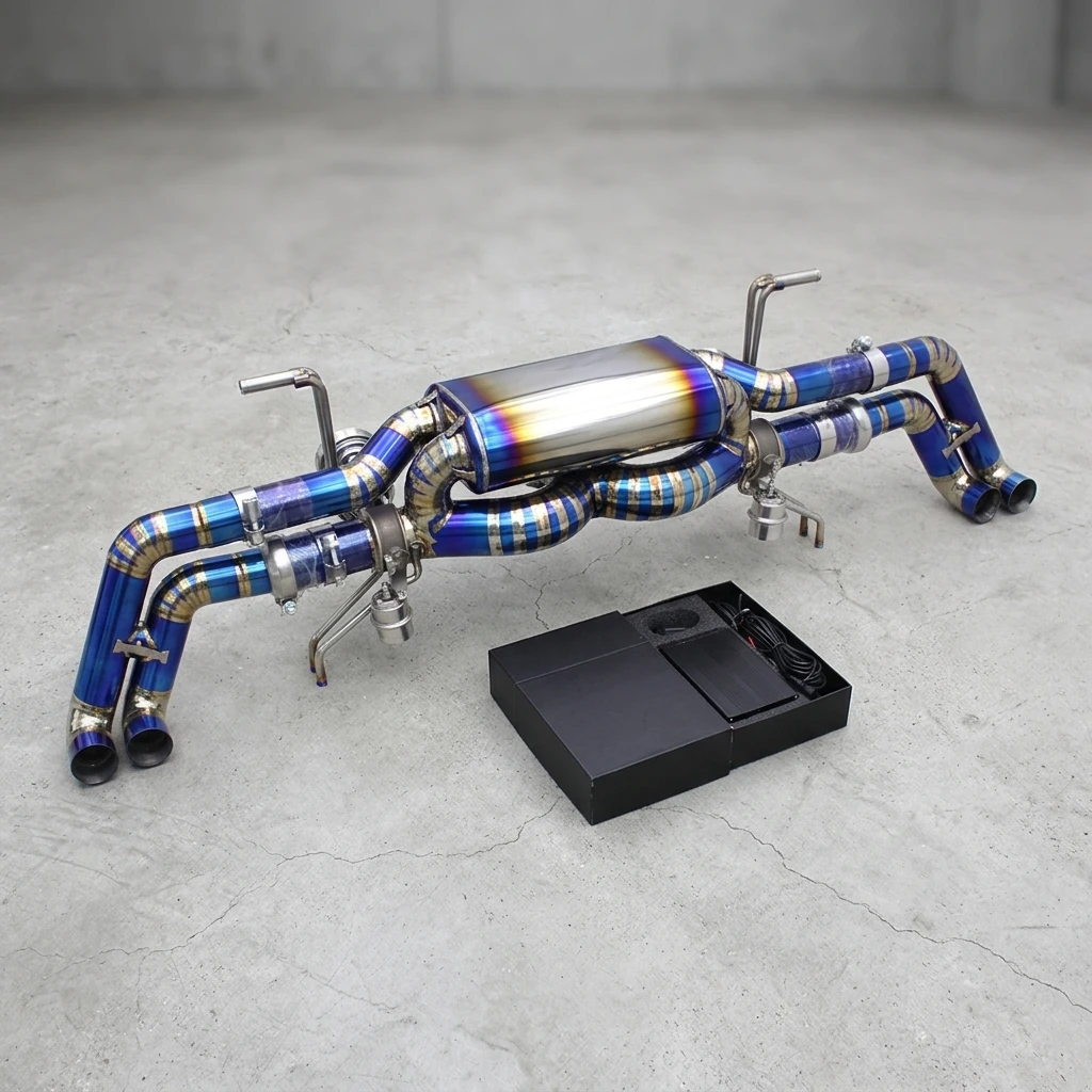 1 Titanium Catback Exhaust System For Audi R8 V10 5.2L 2008-2013 With Valve Control Kit Exhaust