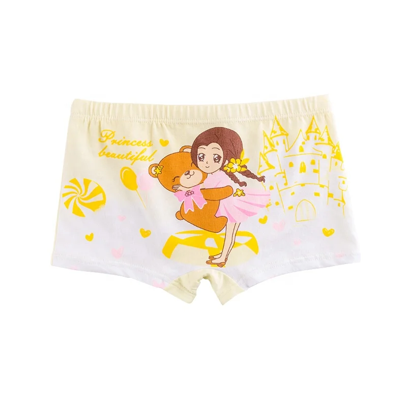 Нижнее белье для маленьких девочек; Трусы-боксеры из мягкого органического хлопка с милым рисунком медведя; Нижнее белье для маленьких девочек