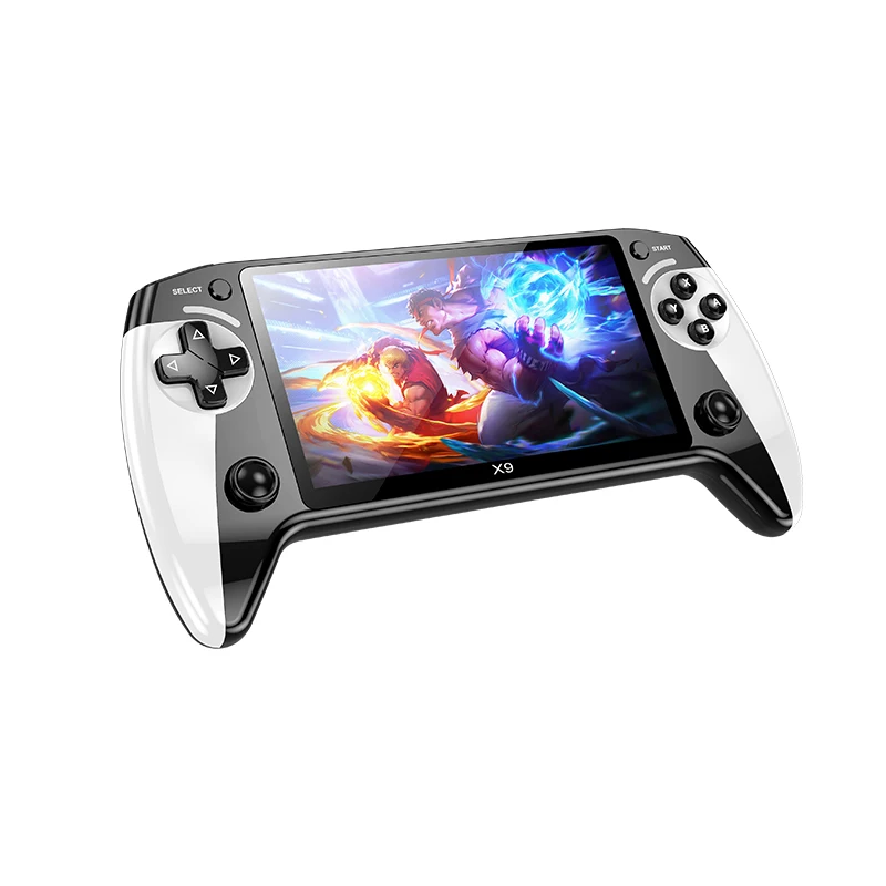 Consola de juegos retro portátil X9 con más de 20.000 juegos, pantalla IPS de 5,5 - Más de 10 emuladores, mando externo, salida TV, batería de 5 horas Consola de juegos retro portátil X9 con más de 20.000 juegos, pantalla IPS de 5,5 - Más de 10 emuladores, mando externo, salida TV, batería de 5 horas