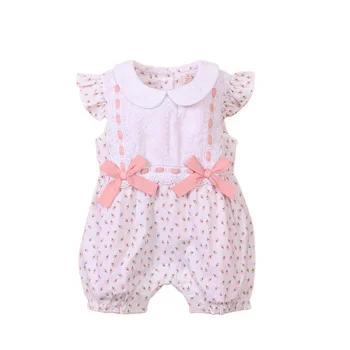 Wholesale Direct Sales Suit For Baby Girls Clothes Short Sleeve Suit 0-24 Months 2024 Summer New Design Children's Clothes