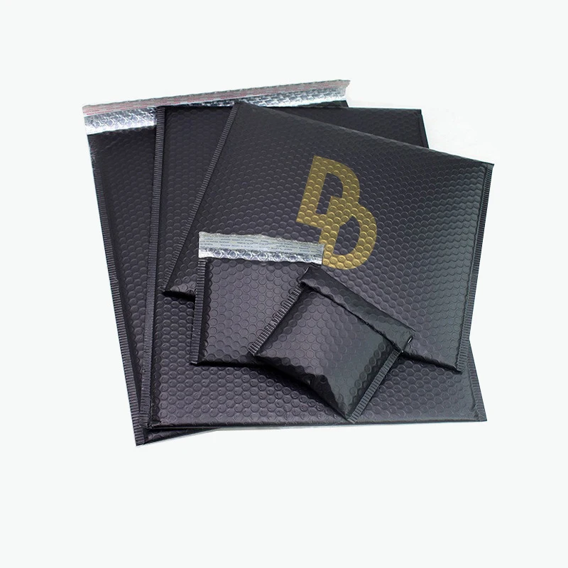 ECO Black Matte Bubble Padded Envelope Color Bubble Air Wrap Polymailer Bags Custom Bubble Mailers for Shipping Packaging factory