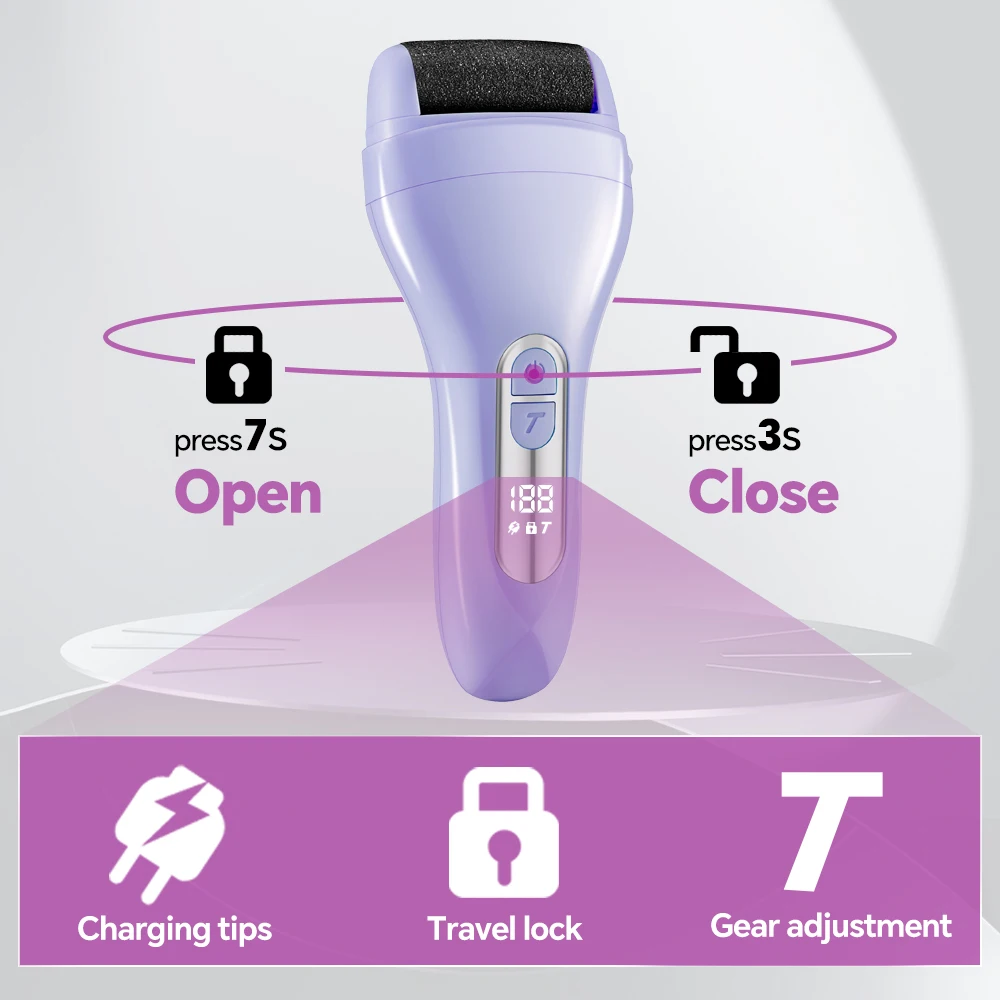 USB Charging Electric Callus Eliminator Foot Repair Device with Heel Removing Feature Skin Grinder Stone Callus Remover supplier