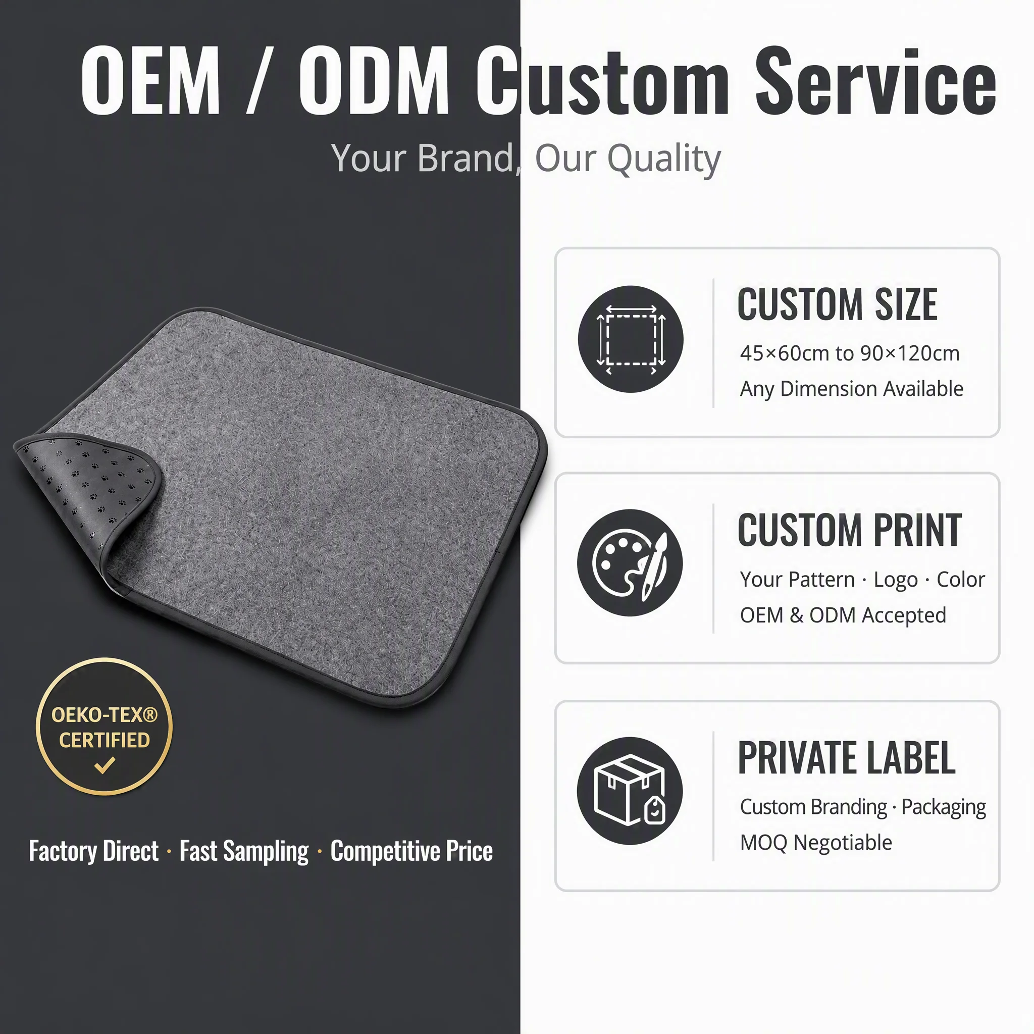 Soft Waterproof Polar Fleece Pet Mat — Product details 8