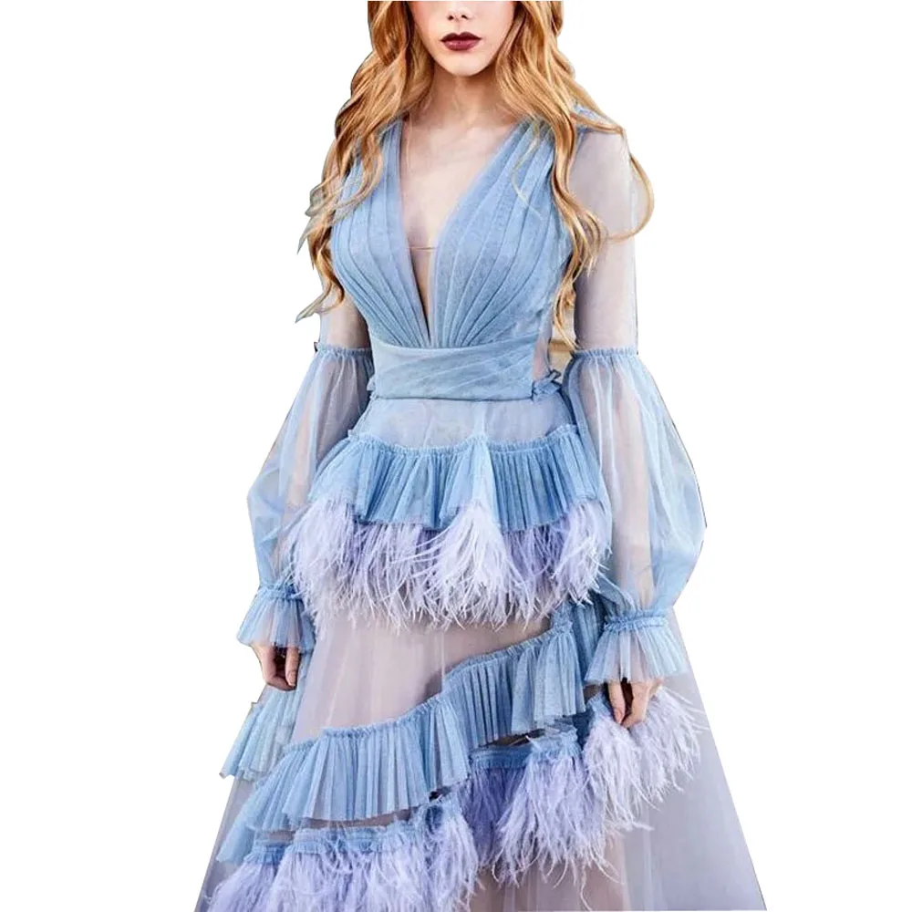 white christmas dresses Buy Blue Printed Jal Cotton Dress | Summer Fashion main image 1