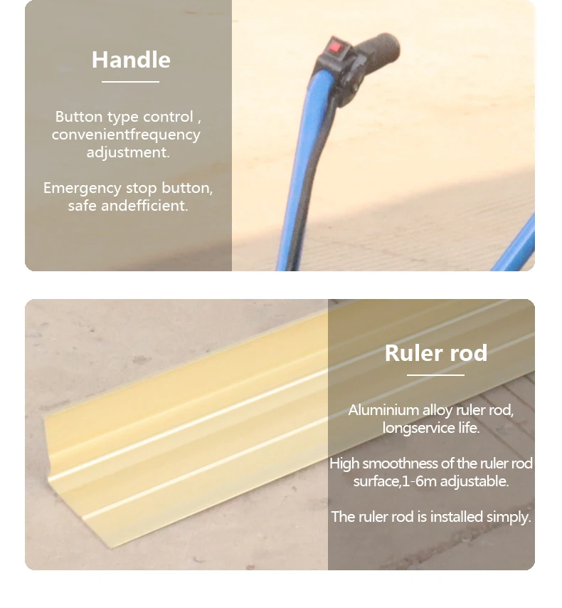 Screed Ruler Blade Construction Machinery Concrete Vibratory Screed Ruler for Floor ...
