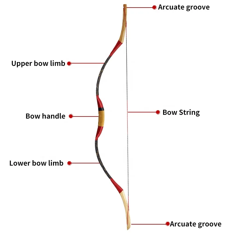 SHARROW Tiro Con L'Arco Tradizionale Arco Ricurvo Arco Lungo 25 55lbs Arco Da Caccia 637727