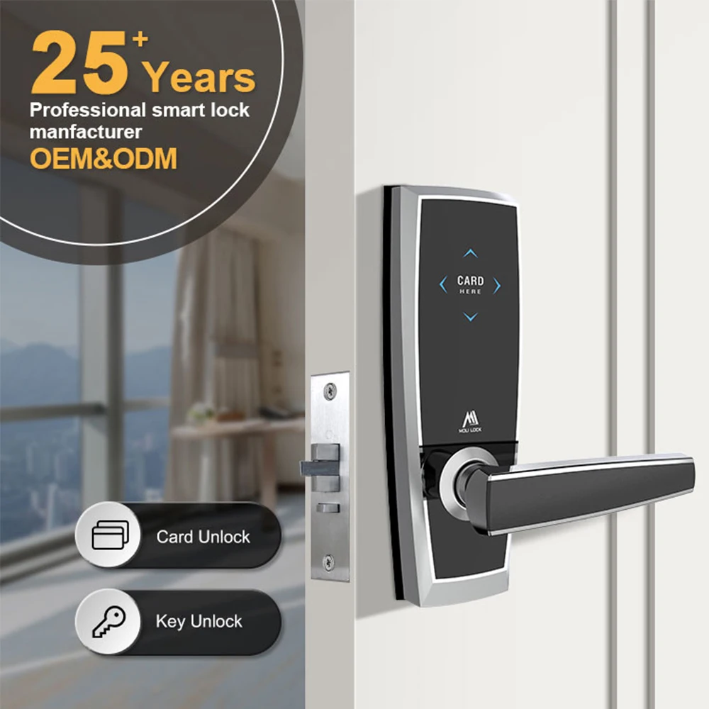2024 Smart Card Access Control System Rf Hotel Room Door Lock With Free Software Smart Door Lock