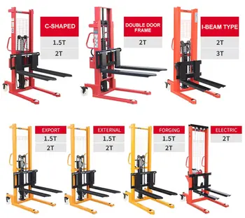 SYNGE plug-in stacker semi electric manual stacker forklift with AC motor 1000kg /1500kg /2000kg lifting electric forklift