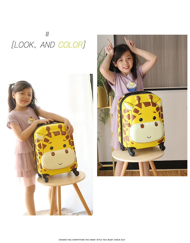 Custom Logo Kids Suitcase Trolley Case Wholesale Carry On Children
