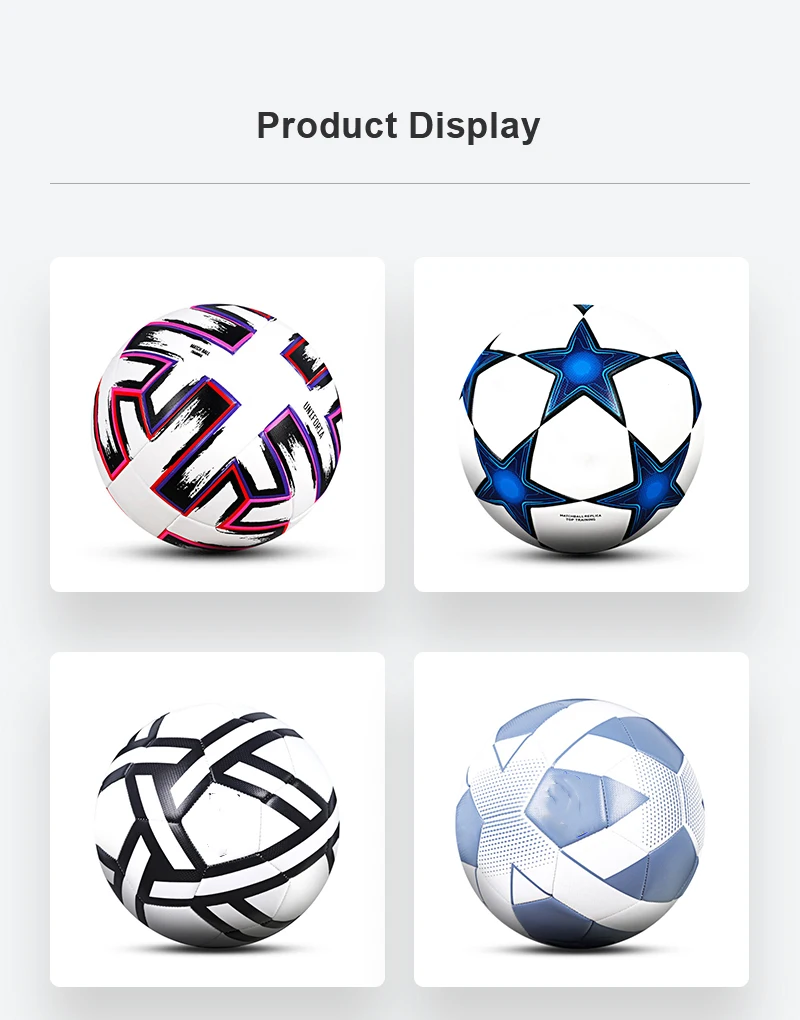 Standard Size 5 Pu Material Soccer Ball Machinestitched Pu Material