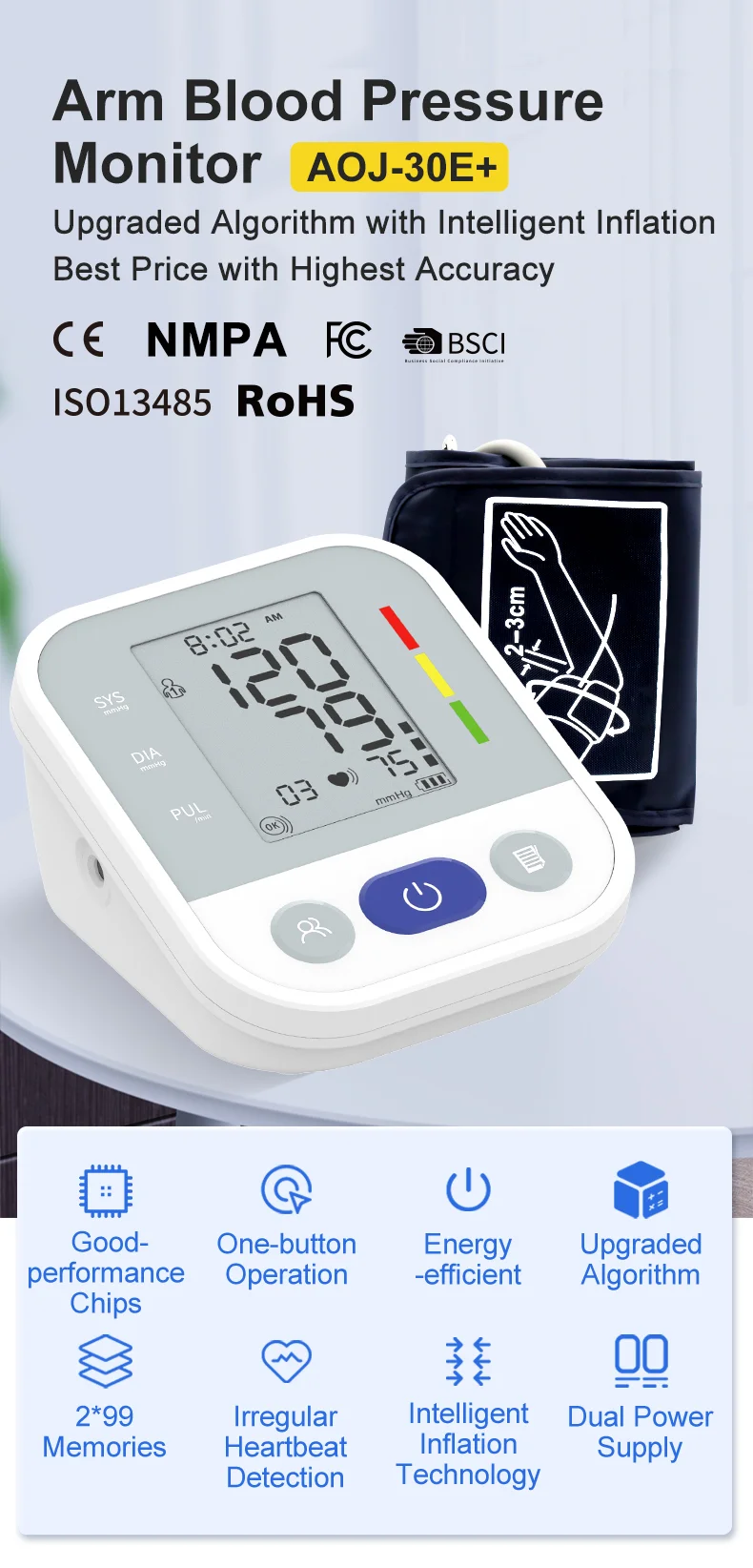 Electronic Prices Sphygmomanometer Blood Pressure Machine Bp Machine
