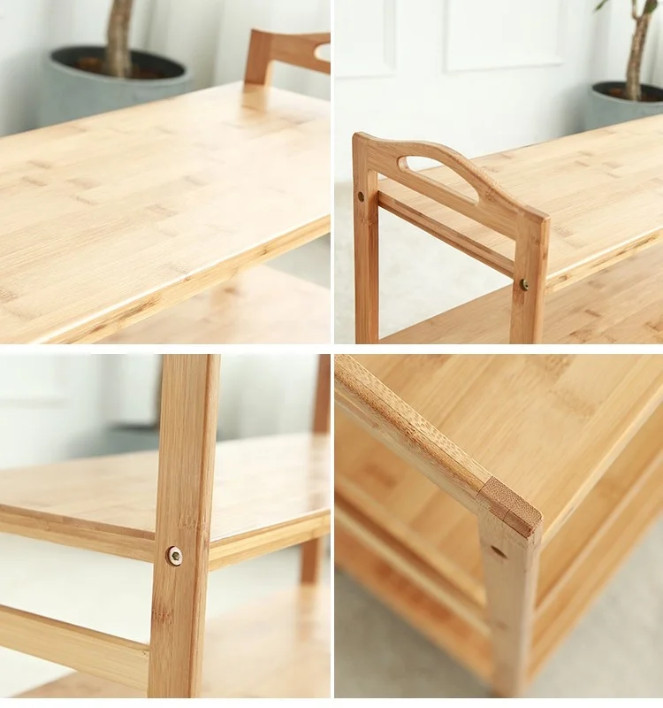 
 Бамбуковая деревянная стойка для обуви, полка для обуви, органайзер для хранения, отдельно стоящая деревянная стойка для обуви  