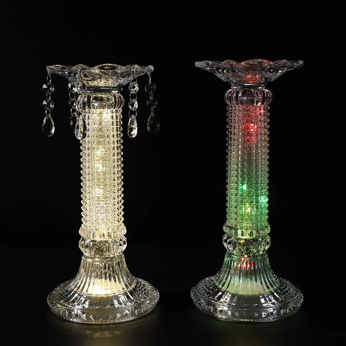 New Arrival Tall Glass Candle Holders Crystal Glass Candle Stick Holder Long Stem Glass Candle Holders supplier