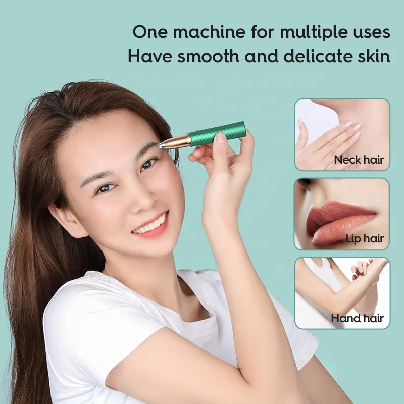 
 2021 новейшие инструменты для красоты безболезненные женские перезаряжаемые мини бритва для бровей СИД Электрический триммер для бровей для удаления волос на лице  