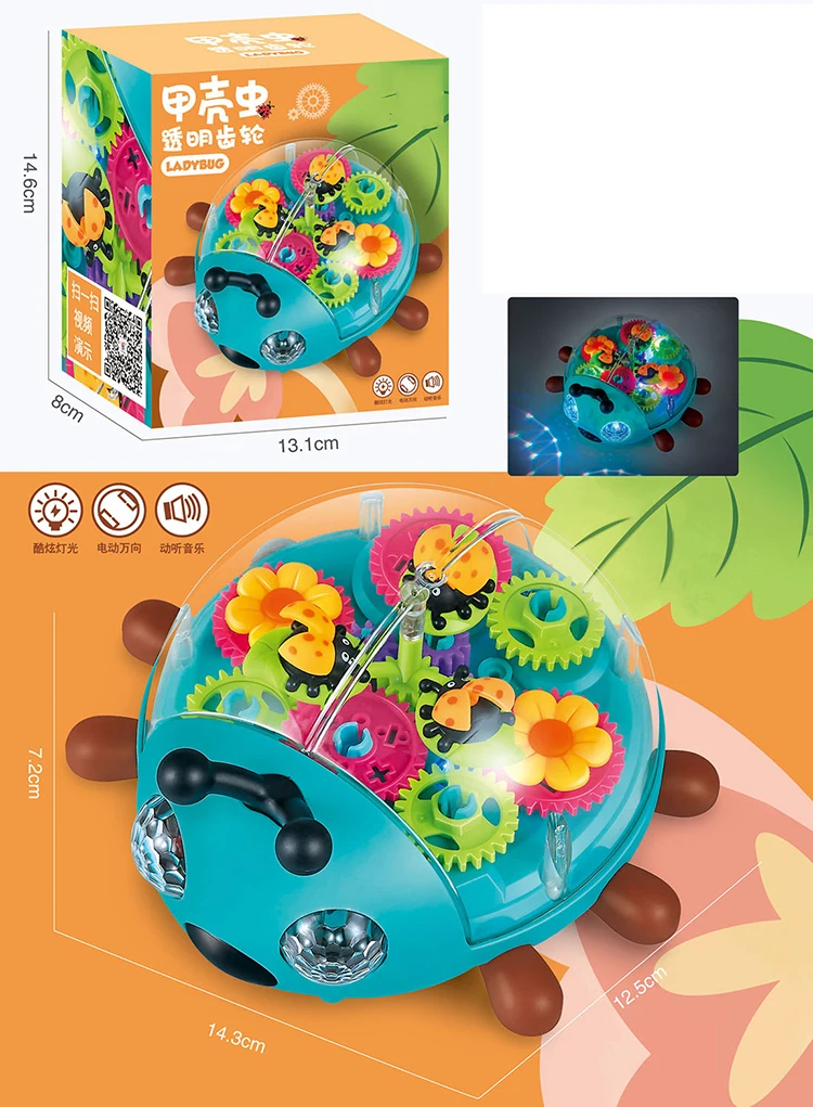 Новое поступление универсальное колесо Juguete с вращением на 360 градусов и проекцией Крутое музыкальное освещение прозрачное игрушки для