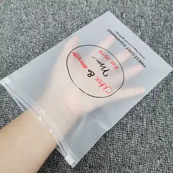 Custom Logo Print Biodegradable Small Garment Slider Plastic Zip Lock Bag  for Sock/Hoodie/Cosmetics Packaging - China Biodegradable Bag and Clothing  Bags price