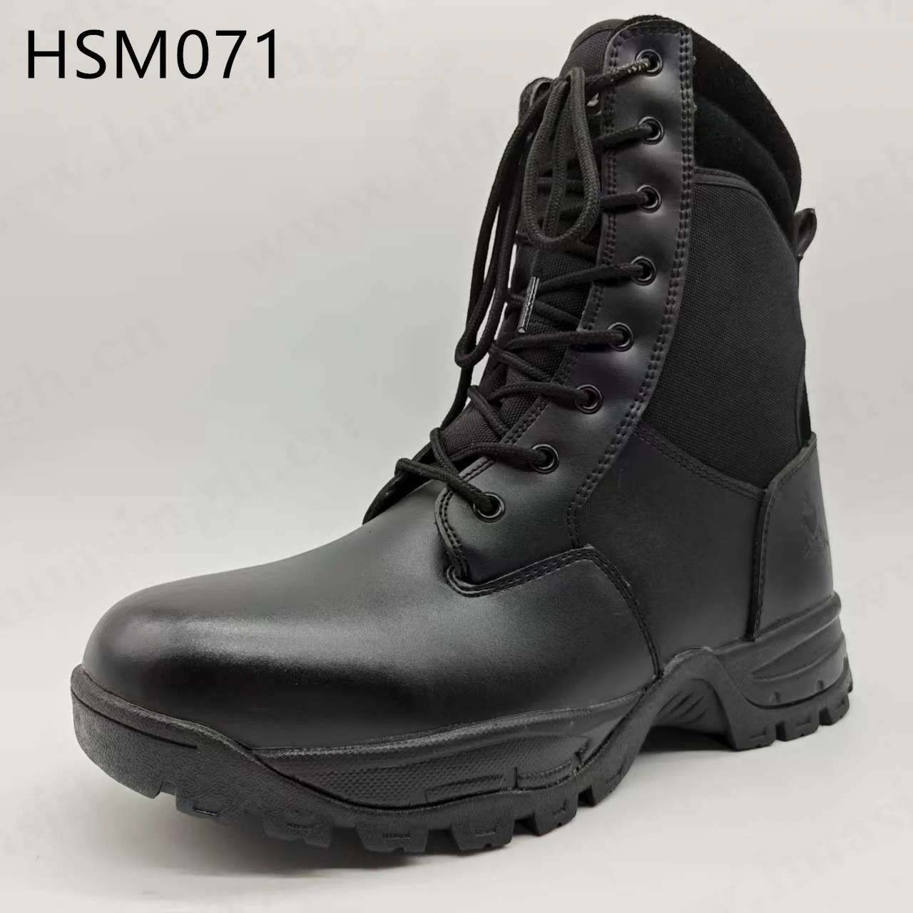 LXG,8 Inch Printed Desgin Black Combat Boots Popular in Maldives Outdoor Practice Aging Resistant Outsole Tactical Boots HSM071