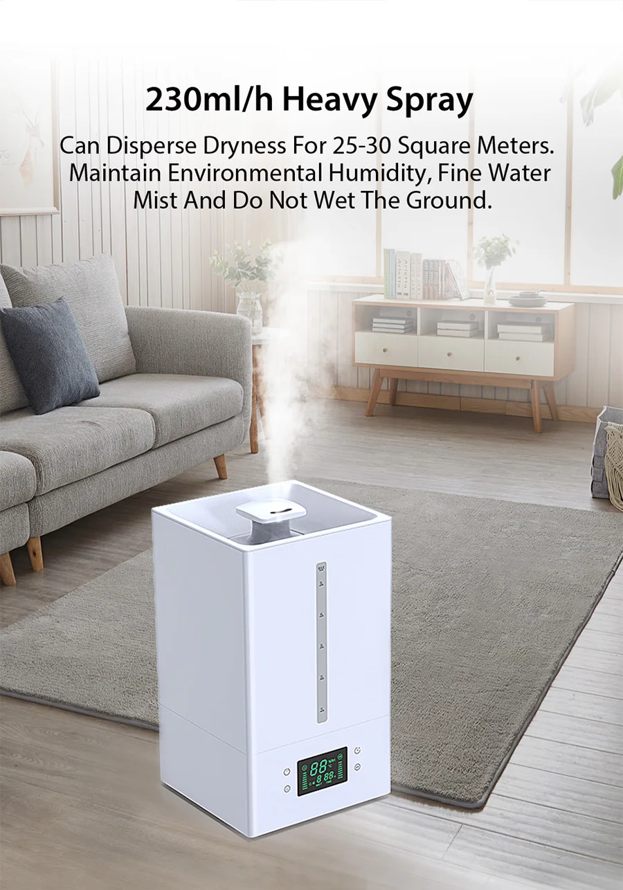 Electric Aroma Diffuser Air Humidifier Ultrasonic Timer 6 Liter Humidifier Baby Cool Mist Humidifier