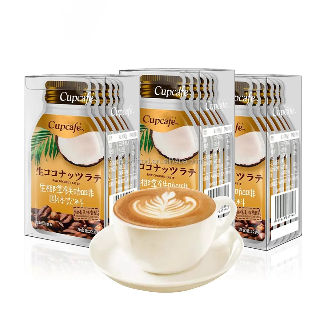 Chinese Popular Coffee Brand Cupcafe Freeze Dried Instant Coffee Powder Latte Mocha Cappuccino 3 in 1 Instant Coffee Packets