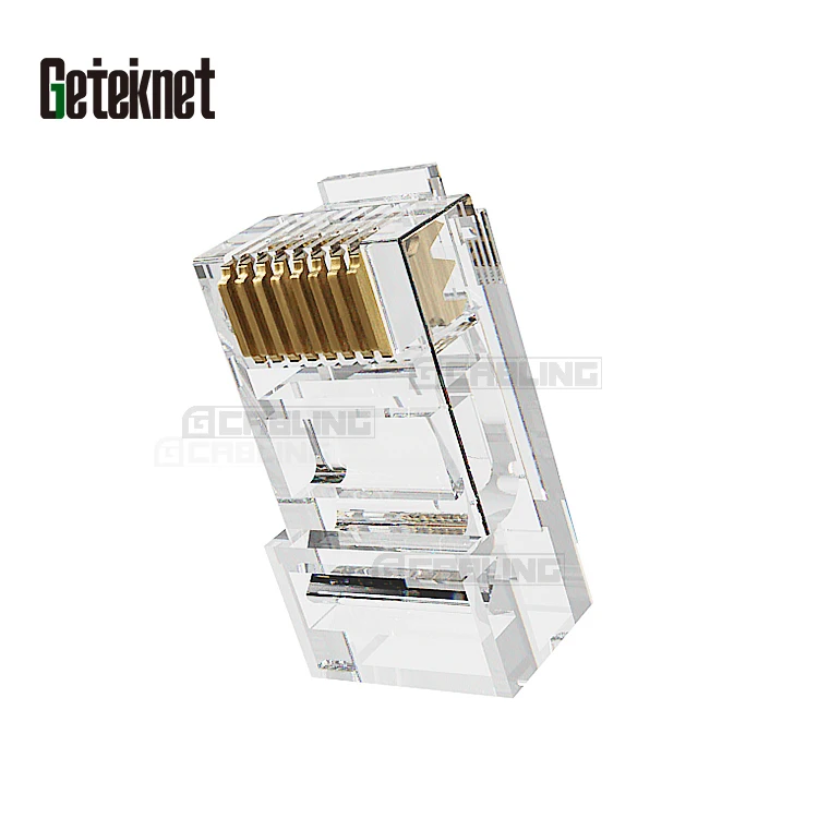 GETEKnet Cat6 RJ45 Connector Plug Connector 8pin Gold Computer Plug Rj45 Connector