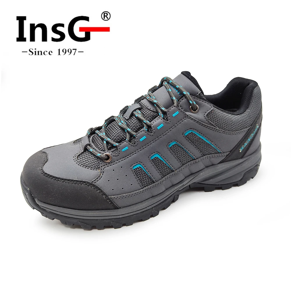 Мужские прогулочные Водонепроницаемые кожаные ботинки INSG, легкие дышащие походные треккинговые ботинки 8B20