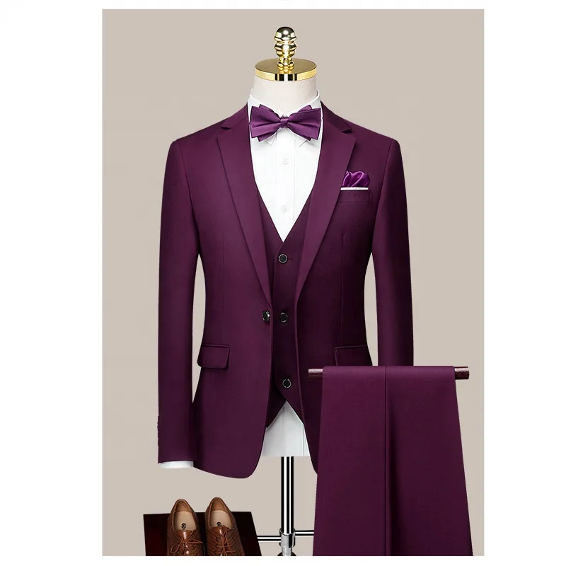 Trajes y Blazer baratos para hombre, conjunto de traje de negocios de talla  grande, traje de boda de diseño con botonadura única para hombre, venta al 
