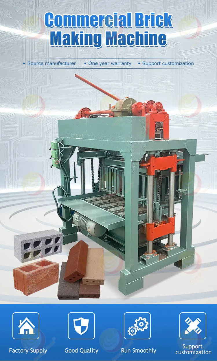 Flyash Concrte Limestone Brick Making Machine Dirt Cinder Block Maker
