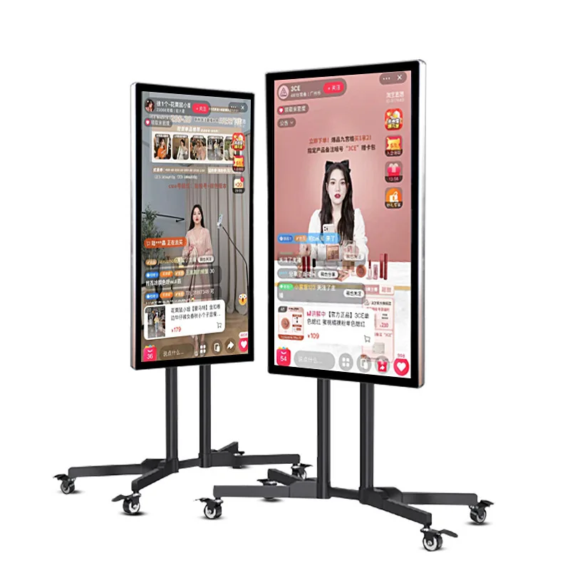 32 Inch Advertising Displays Vertical Smart Streaming Live Broadcast ...
