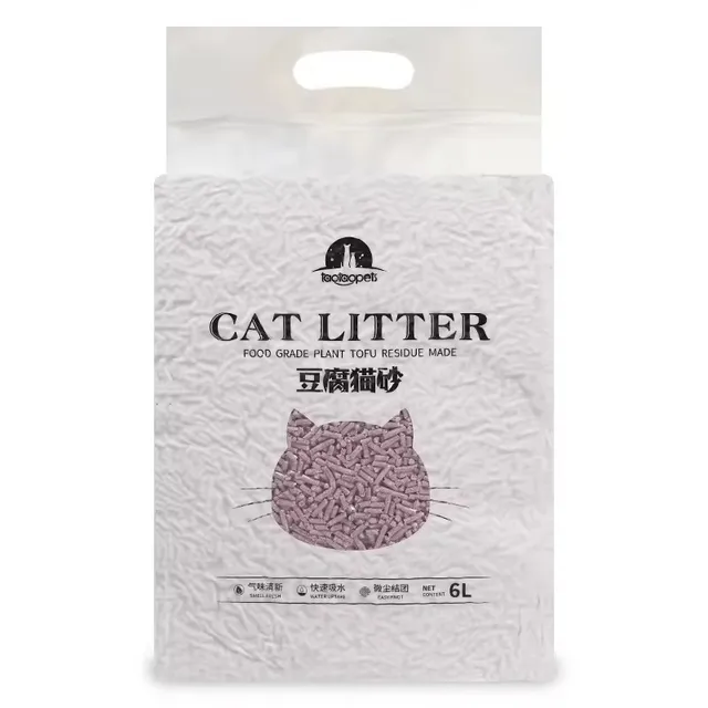 Wholesale Factory Tofu Cat Litter 6L Degradable Deodorizing Plant Cat Litter