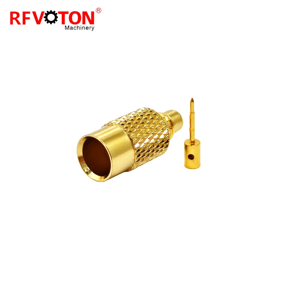 Factory Supply Gold Plated MMcx Male Plug Straight Rg402 Rg141 Coax Cable Copper Rf Coaxial Connector Converter Rohs