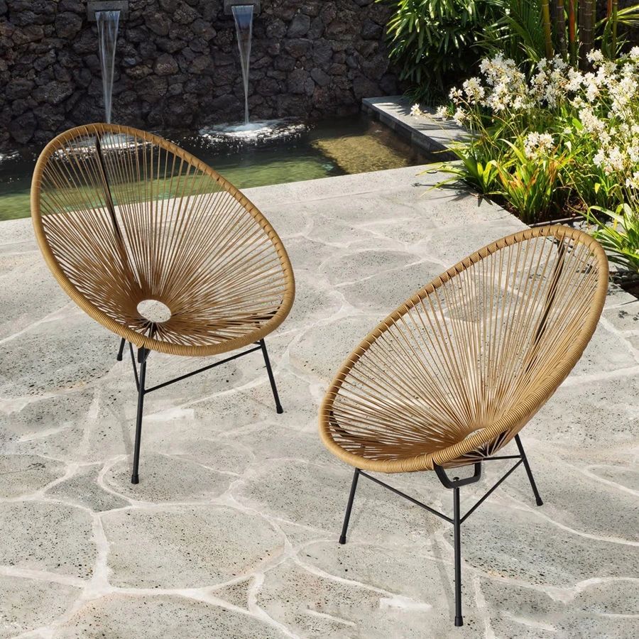 Cheap Outdoor Furniture Garden Rope Weave Pe Rattan Arm Dining Chair