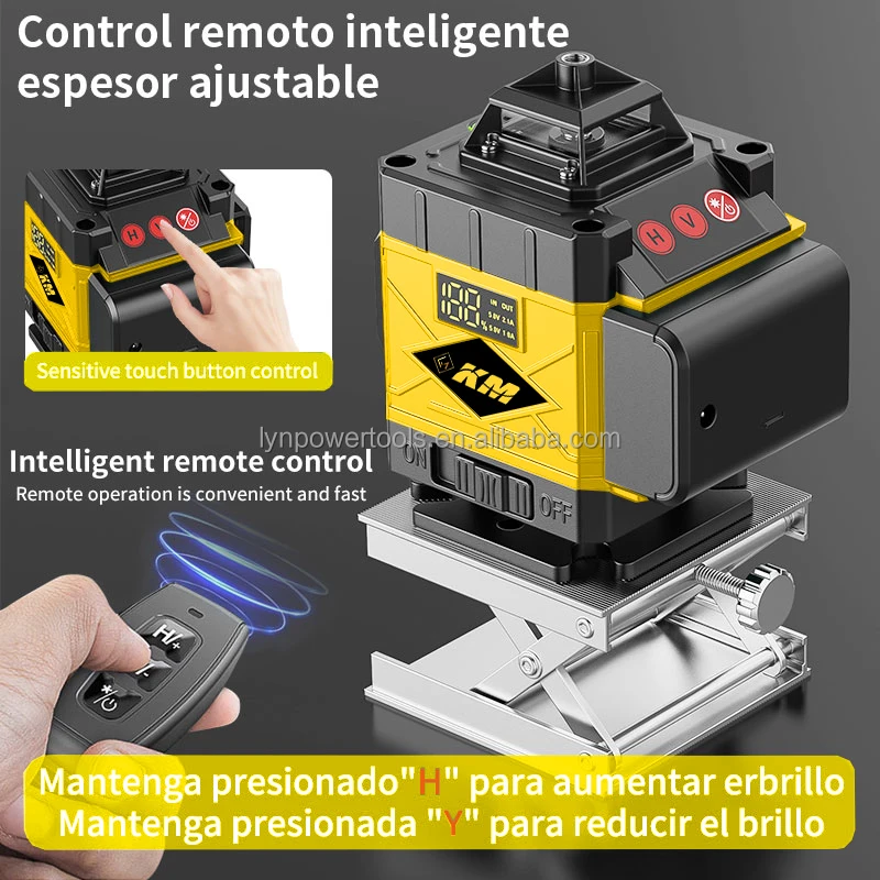 Km Wireless Nivel Laser 360 Green Selfleveling Liion Battery Rotary