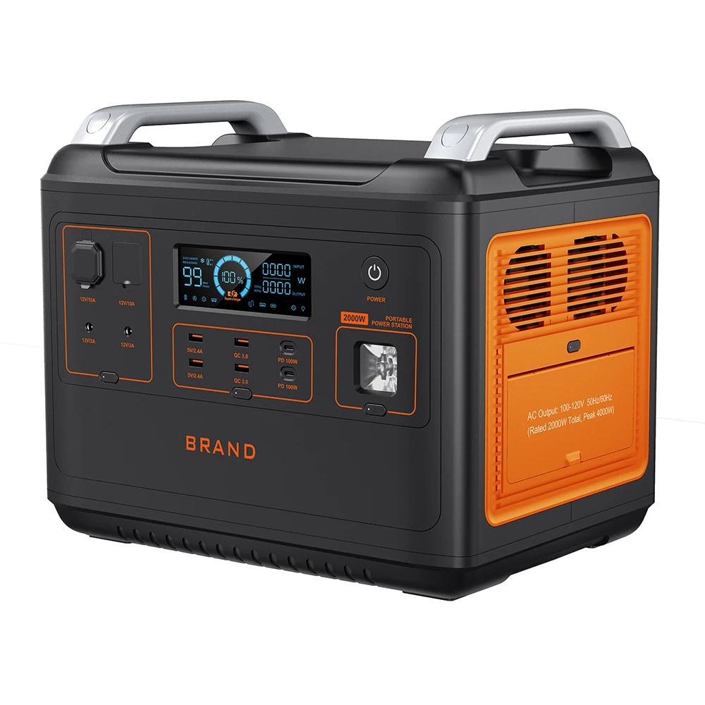 Innovative Technology AC Charging Solar Panel MPPT Portable Rechargeable Station Pure Sine Wave Inverter 2048Wh LiFePO4 Battery