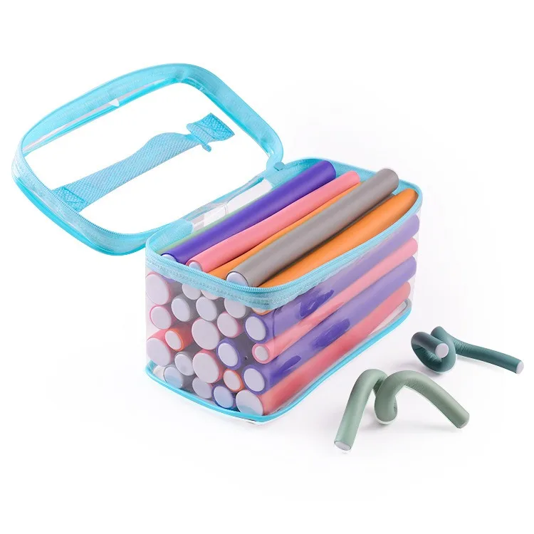 Factory Direct Sale 42Pcs&Pack Soft Foam Flexible Twist Curling Rods 7 Sizes Heatless Hair Rollers for Long and Short Hair