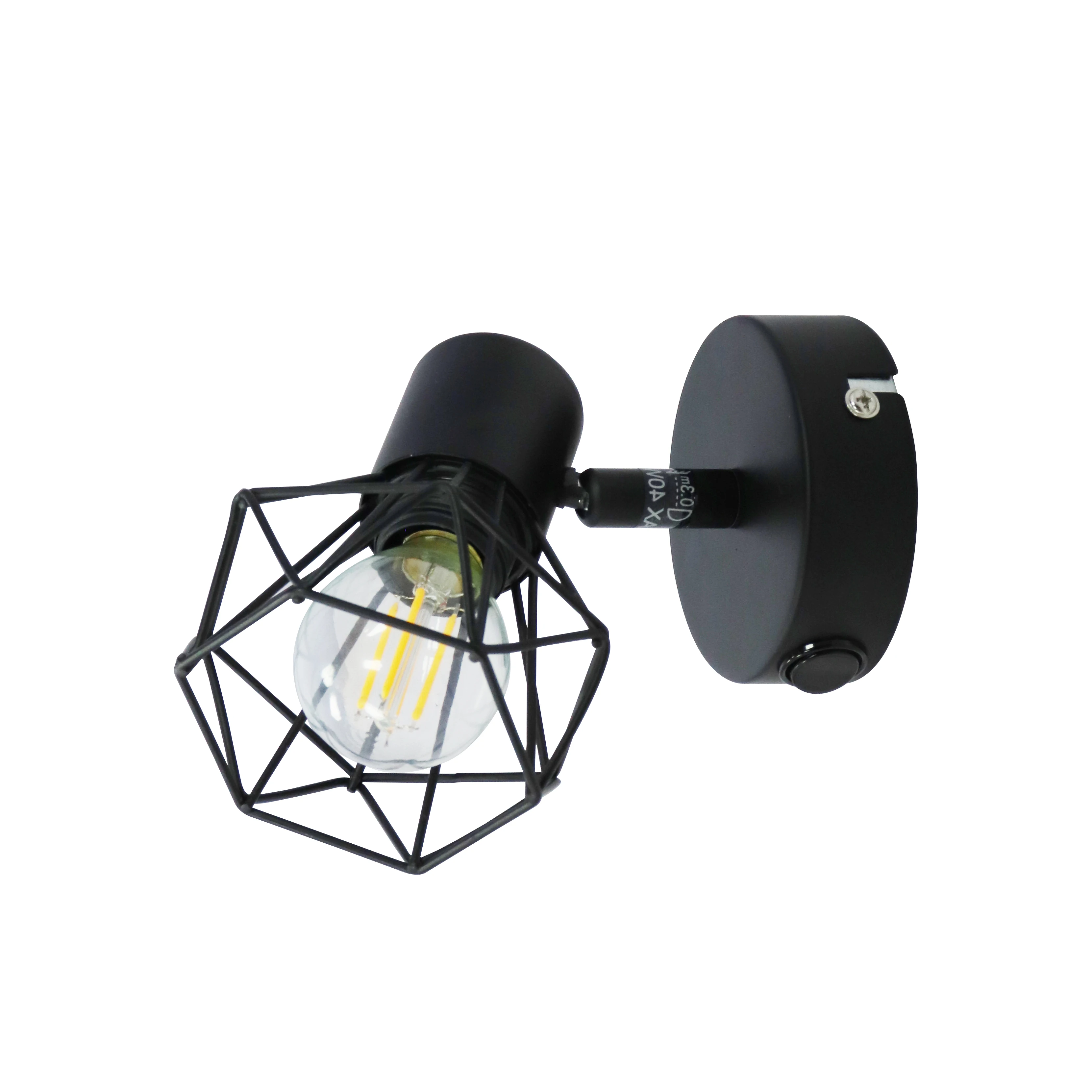 Hot sale Iron Ceiling light Led housing Spotlights Lamp Black White Satin nickel E14 bulb Spotlight