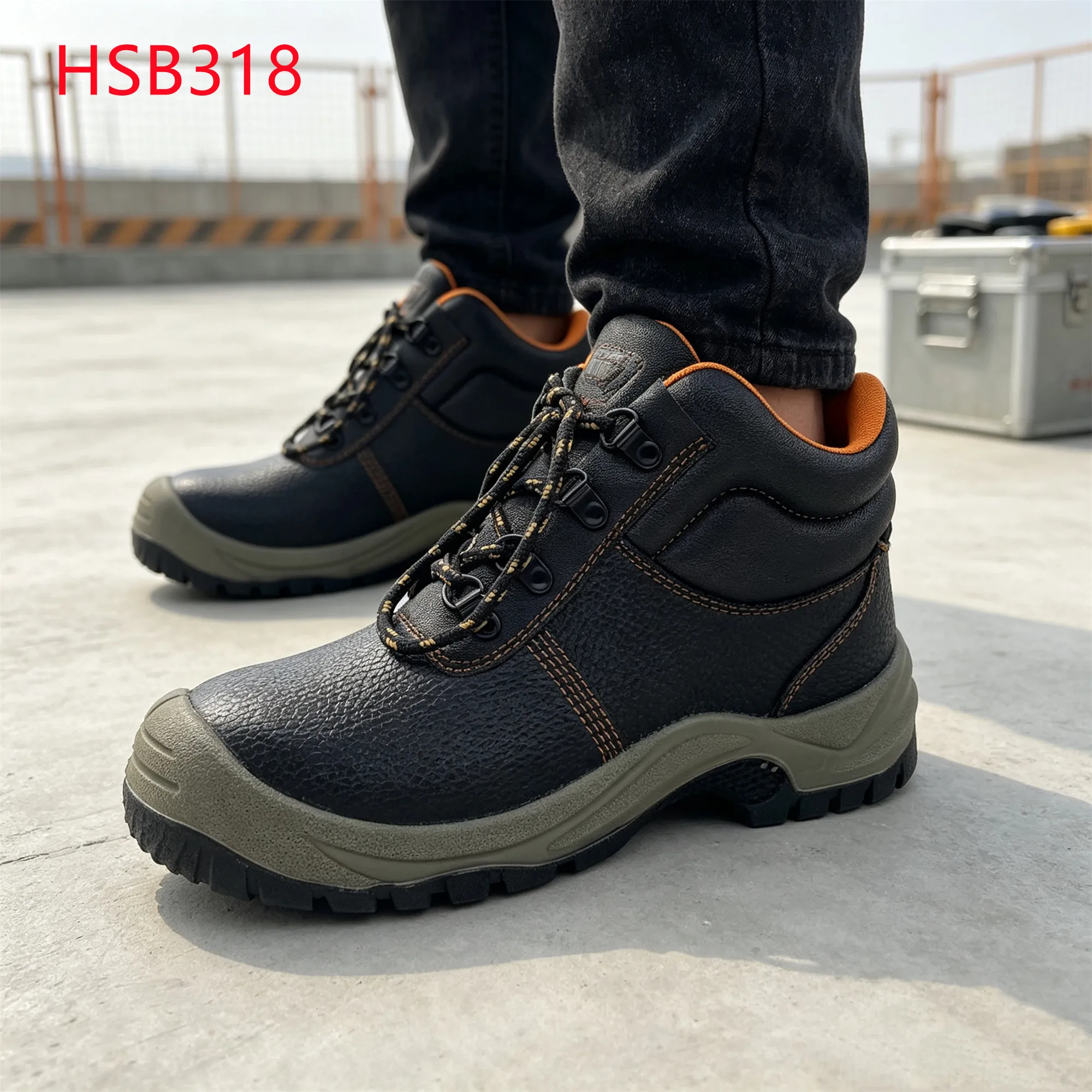 LXG,worksite-ready PU/PU Injection Sole Hua Singh Work Boots Solar Farm Steel Toe&midsole Insert PPE Safety Footwear HSB318
